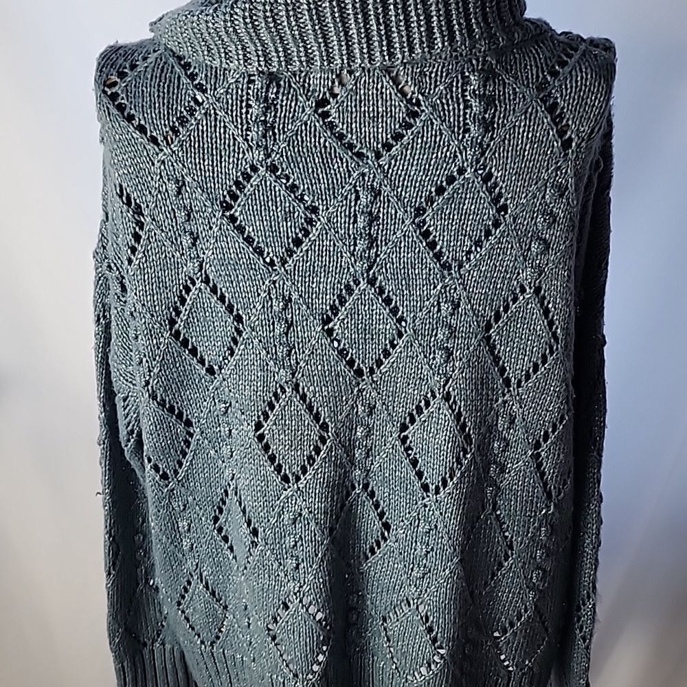 Shimmer Blue Gray Metallic Silver Thread Throughout Size S - Picture 5 of 9